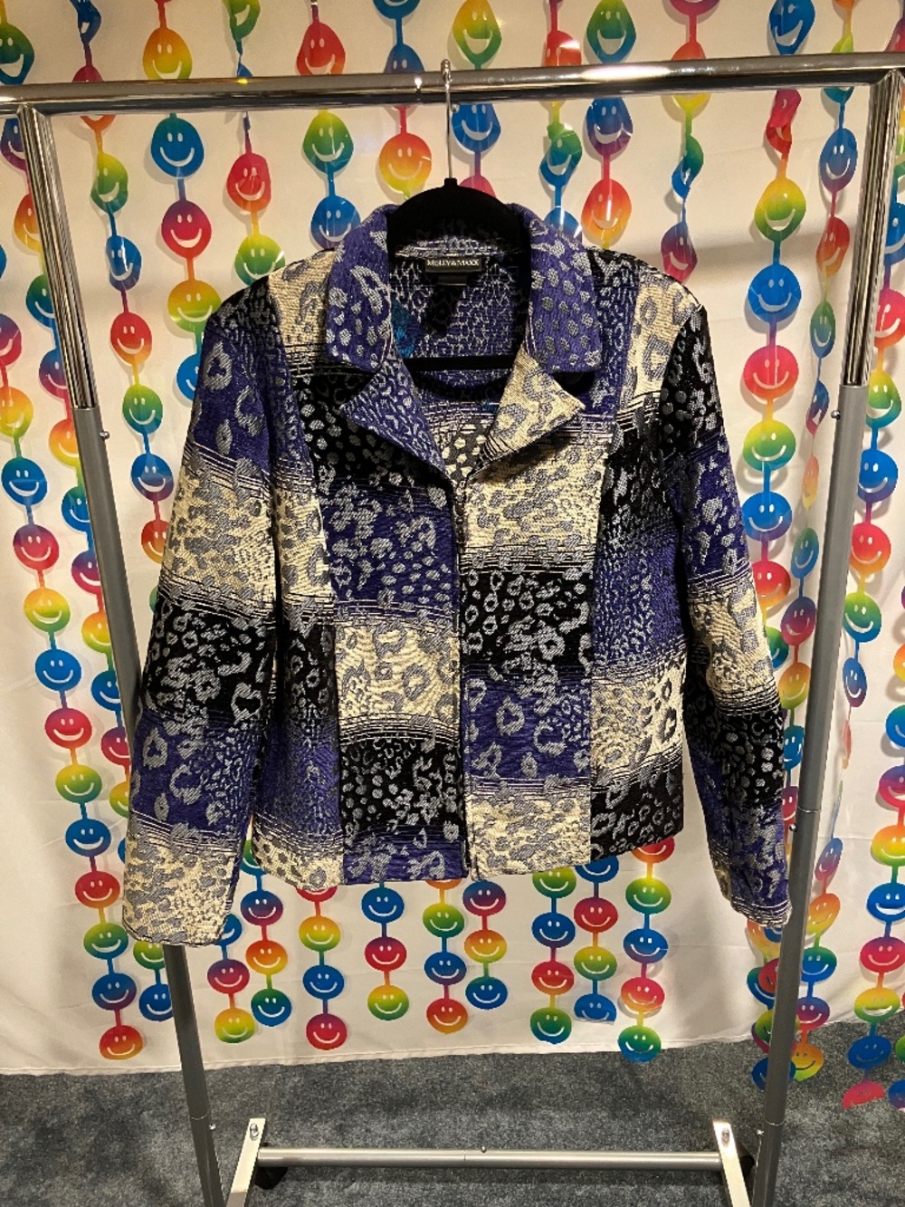 Vintage Molly & Maxx Tapestry Patchwork Zip-Up Jacket (Large)